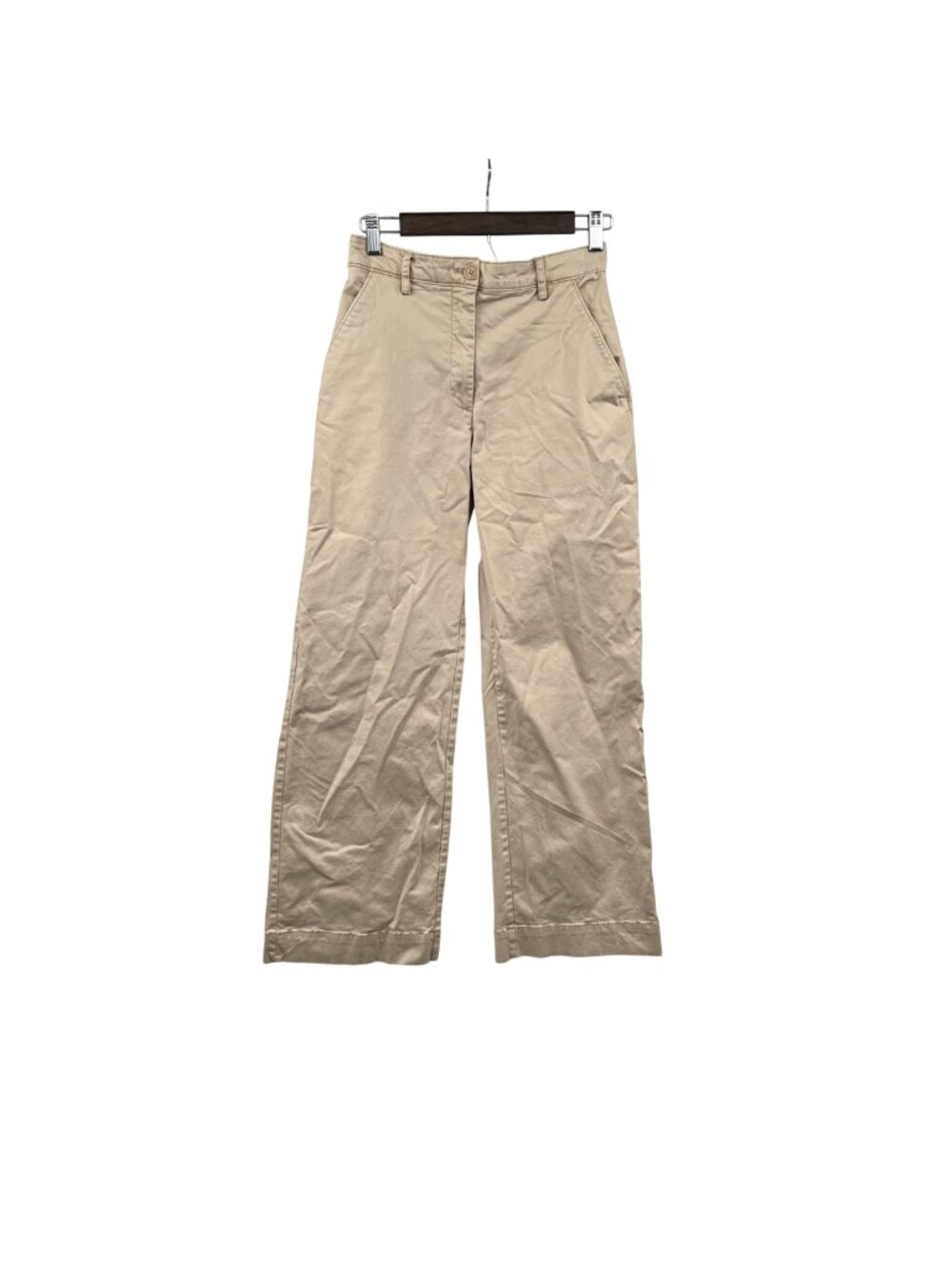 Abercrombie & Fitch Wide Leg Khaki Pants High Rise Women Size 2 Pockets